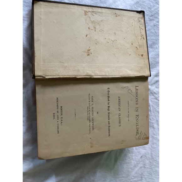Lessons In English Lockwood 1895 Hardcover Book Language Composition Rhetoric Li - Picture 5 of 16